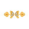 18KT (750) Yellow Gold and Diamond Stud Earrings for Women