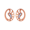 18KT (750) Rose Gold and Diamond Stud Earrings for Women