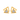 18KT (750) Yellow Gold and Diamond Stud Earrings for Women