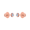 18KT (750) Rose Gold and Diamond Stud Earrings for Women