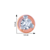 18KT (750) Rose Gold and Diamond Stud Earrings for Women