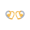 18K (750) Yellow Gold and Diamond Stud Earrings for Women