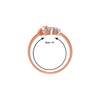 18K (750) Rose Gold and Diamond Ring for Women