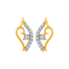 18k (750) Yellow Gold and Diamond Stud Earrings for Women