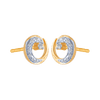 18KT (750) Yellow Gold and Diamond Stud Earrings for Women