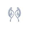 18k (750) White Gold and Diamond Stud Earrings for Women