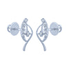 18k (750) White Gold and Diamond Stud Earrings for Women