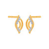 18KT (750) Yellow Gold and Diamond Stud Earrings for Women