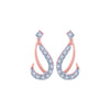 18k (750) Rose Gold and Diamond Stud Earrings for Women