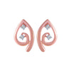 18k (750) Rose Gold and Diamond Stud Earrings for Women