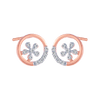 18KT (750) Rose Gold and Diamond Stud Earrings for Women