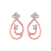 18KT (750) Rose Gold and Diamond Stud Earrings for Women