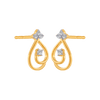 18KT (750) Yellow Gold and Diamond Stud Earrings for Women