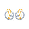 18k (750) Yellow Gold and Diamond Stud Earrings for Women