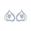 18k (750) White Gold and Diamond Stud Earrings for Women