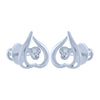 18k (750) White Gold and Diamond Stud Earrings for Women