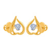 18k (750) Yellow Gold and Diamond Stud Earrings for Women