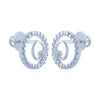 18k (750) White Gold and Diamond Stud Earrings for Women