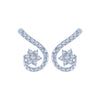 18k (750) White Gold and Diamond Stud Earrings for Women