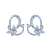 18k (750) White Gold and Diamond Stud Earrings for Women