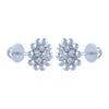 18k (750) White Gold and Diamond Stud Earrings for Women