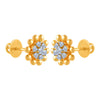 18k (750) Yellow Gold and Diamond Stud Earrings for Women