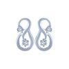 18k (750) White Gold and Diamond Stud Earrings for Women