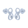 18k (750) White Gold and Diamond Stud Earrings for Women