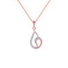 18KT (750) Rose Gold and Diamond Pendant for Women