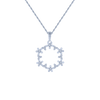 18KT (750) White Gold and Diamond Pendant for Women