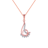 18KT (750) Rose Gold and Diamond Pendant for Women