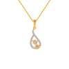 18KT (750) Yellow Gold and Diamond Pendant for Women