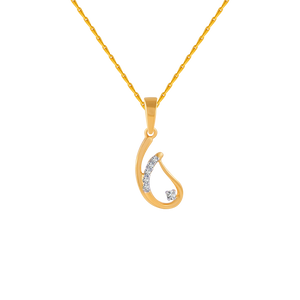 18KT (750) Yellow Gold And Diamond Pendant For Women