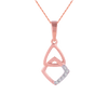 18KT (750) Rose Gold and Diamond Pendant for Women