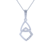 18KT (750) White Gold and Diamond Pendant for Women