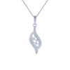 18KT (750) White Gold and Diamond Pendant for Women