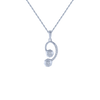 18KT (750) White Gold and Diamond Pendant for Women