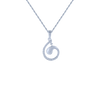 18KT (750) White Gold and Diamond Pendant for Women