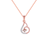 18KT (750) Rose Gold and Diamond Pendant for Women