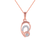 18KT (750) Rose Gold and Diamond Pendant for Women