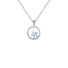 18KT (750) White Gold and Diamond Pendant for Women