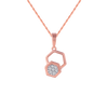 18KT (750) Rose Gold and Diamond Pendant for Women