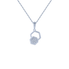 18KT (750) White Gold and Diamond Pendant for Women