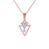 18KT (750) Rose Gold and Diamond Pendant for Women