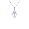 18KT (750) White Gold and Diamond Pendant for Women