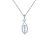 18KT (750) White Gold and Diamond Pendant for Women