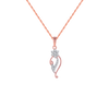 18KT (750) Rose Gold and Diamond Pendant for Women