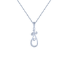 18KT (750) White Gold and Diamond Pendant for Women