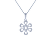 18KT (750) White Gold and Diamond Pendant for Women