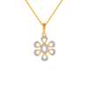 18KT (750) Yellow Gold and Diamond Pendant for Women